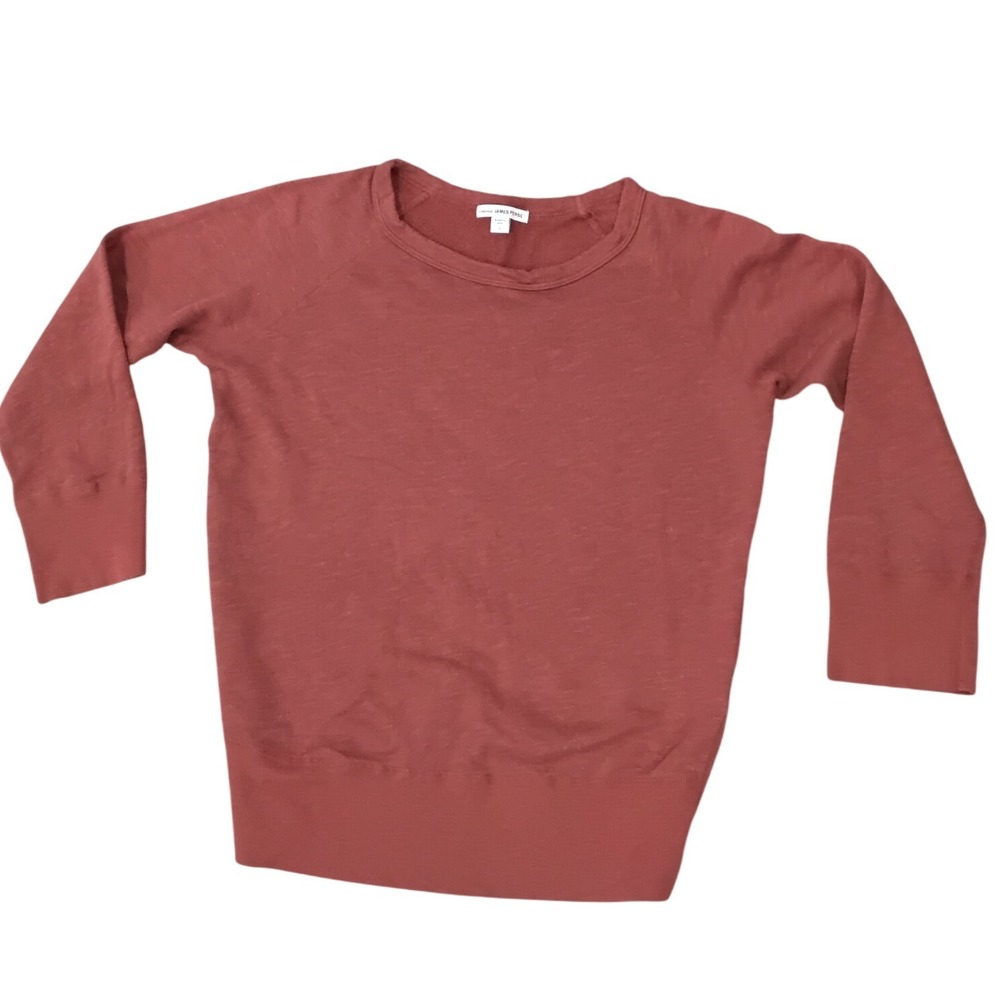 James Perse Standard Red Brown Cotton Blend Long Sleeve Top Women's